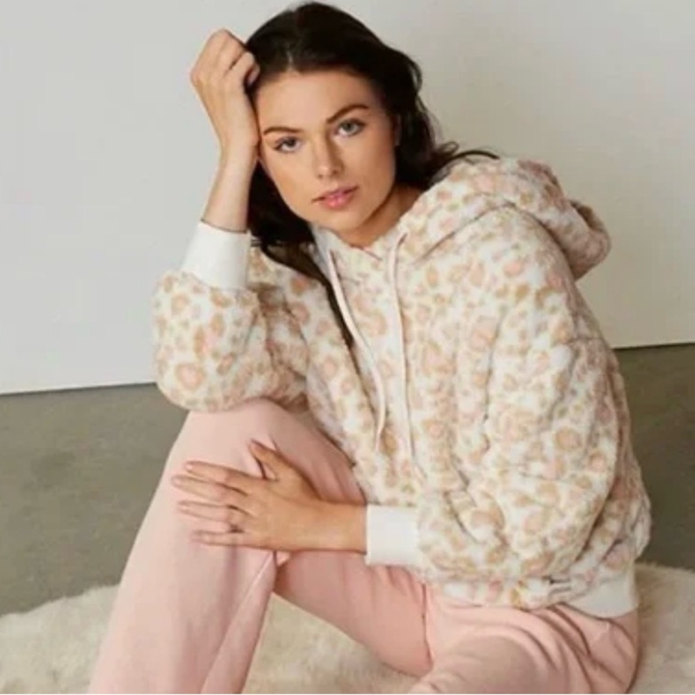 UGG Sherpa Leopard Print Hoodie